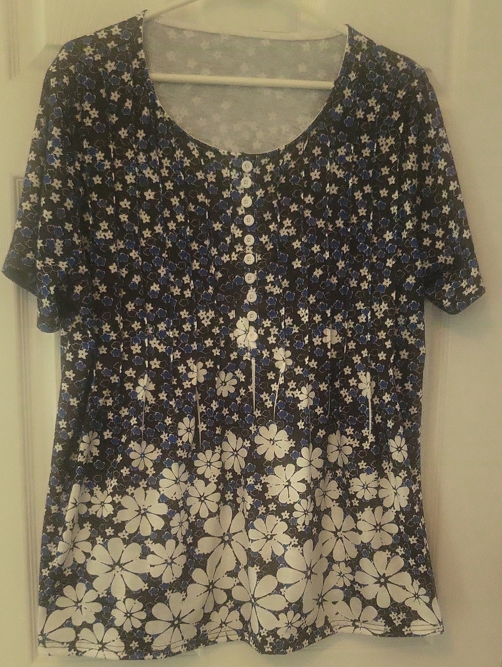 Floral Blue Blouse